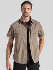 Craghoppers Kiwi Short Sleeved Brown Shirt - Image 1 of 5