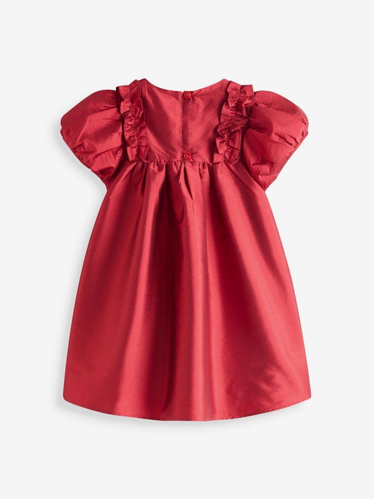 Red Taffeta Ruffle Party Dress (3mths-8yrs) - Image 5 of 7