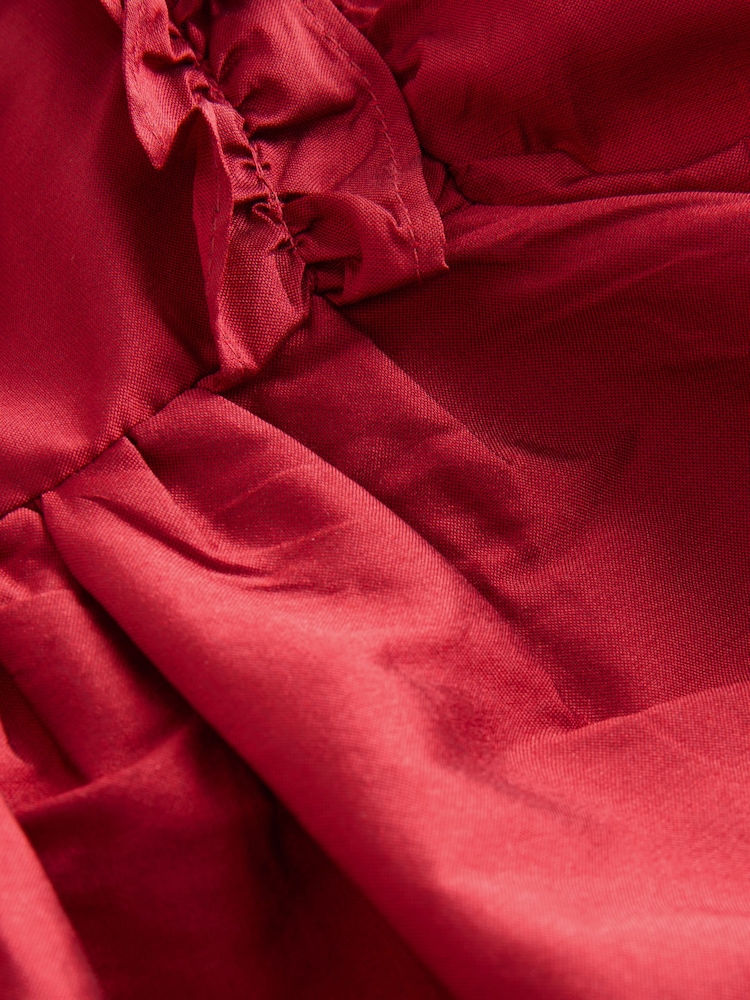Red Taffeta Ruffle Party Dress (3mths-8yrs) - Image 6 of 7