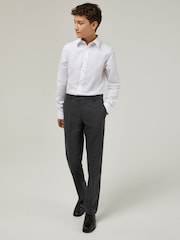 Trutex White Regular Fit Long Sleeve 3 Pack School Shirts - Image 2 of 7