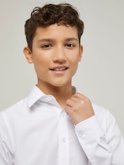Trutex White Regular Fit Long Sleeve 3 Pack School Shirts - Image 4 of 7