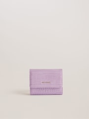 Ted Baker Purple Conilya Croc Effect Purse - Image 1 of 4