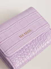 Ted Baker Purple Conilya Croc Effect Purse - Image 2 of 4