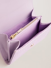Ted Baker Purple Conilya Croc Effect Purse - Image 3 of 4