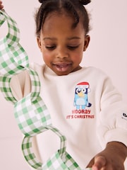 Cream Bluey Christmas Sweatshirt and Leggings Set (3mths-7yrs) - Image 3 of 9