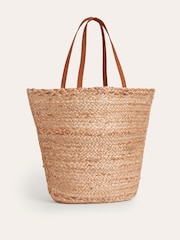Boden Natural Embroidered Basket Bag - Image 3 of 4