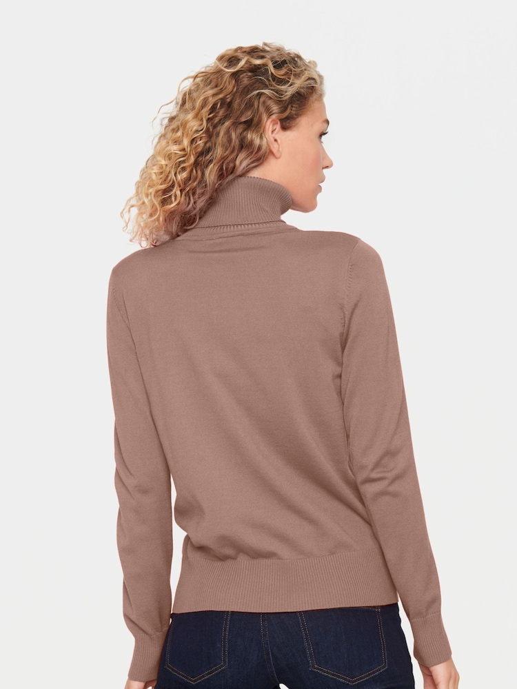 Saint Tropez Pink Mila Rollneck Long Sleeve Pullover - Image 2 of 5
