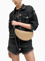 AllSaints Natural Half Moon Knot Cross-Body Bag - Image 1 of 6