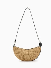 AllSaints Natural Half Moon Knot Cross-Body Bag - Image 3 of 6