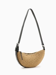 AllSaints Natural Half Moon Knot Cross-Body Bag - Image 4 of 6