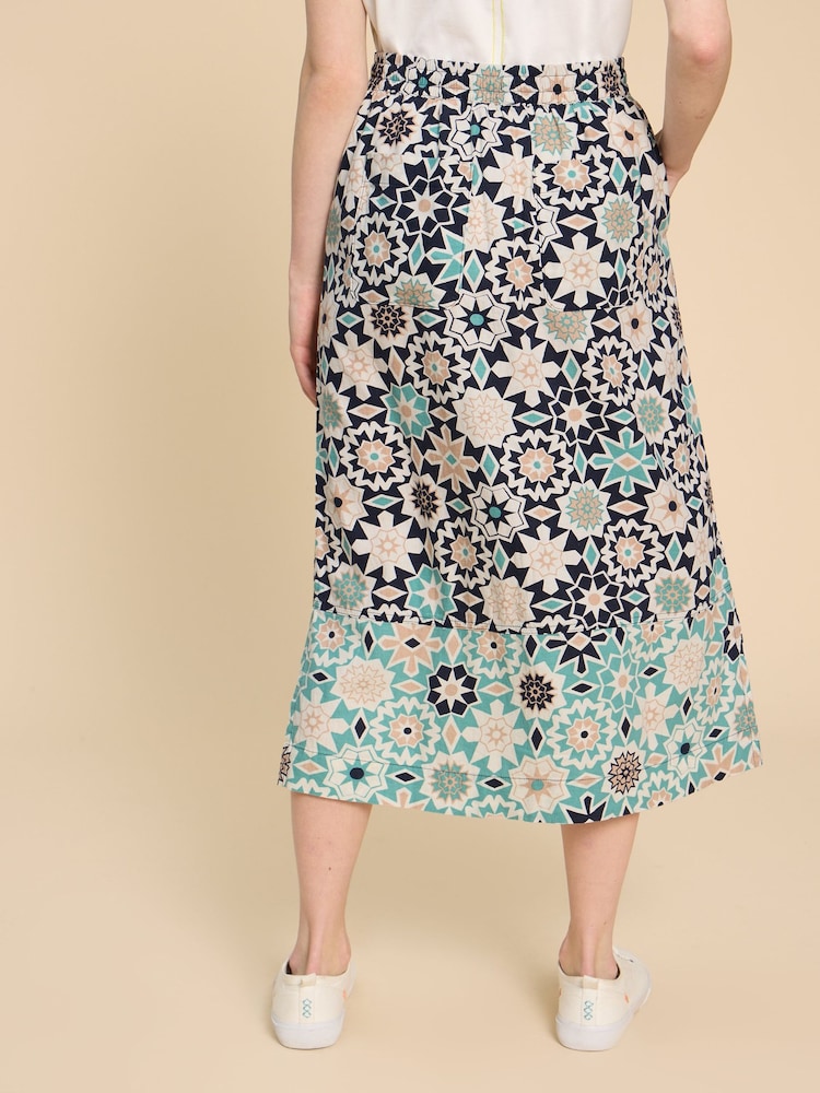 White Stuff Blue Elle Linen Blend Skirt - Image 2 of 6 White Stuff Blue Elle Linen Blend Skirt - Image 2 of 6