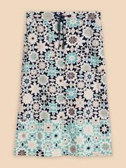 White Stuff Blue Elle Linen Blend Skirt - Image 5 of 6