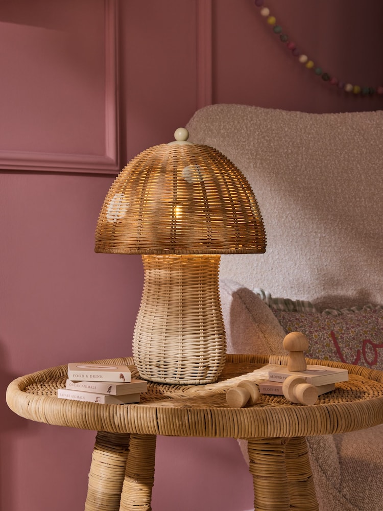 Jojo Maman Bébé Natural Toadstool Table Lamp - Image 1 of 5