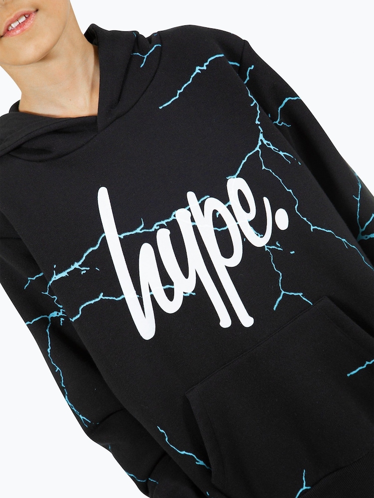 Hype. Boys Lightning Black Hoodie - Image 5 of 5