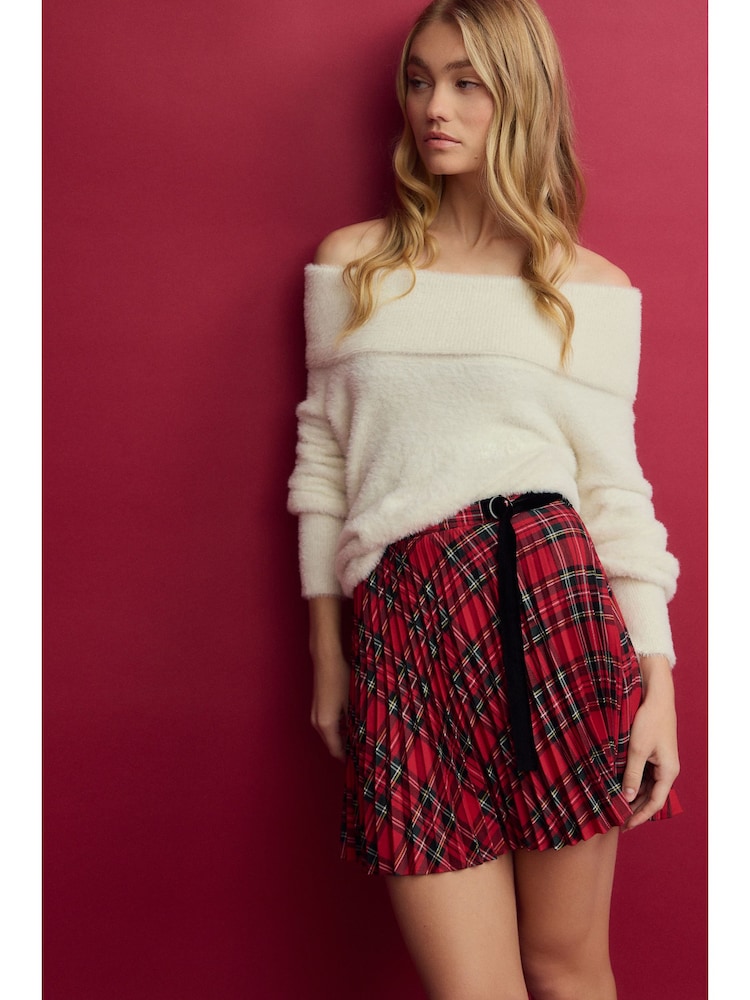 Red Check Mini Kilt Skirt - Image 1 of 7 Red Check Mini Kilt Skirt - Image 1 of 7