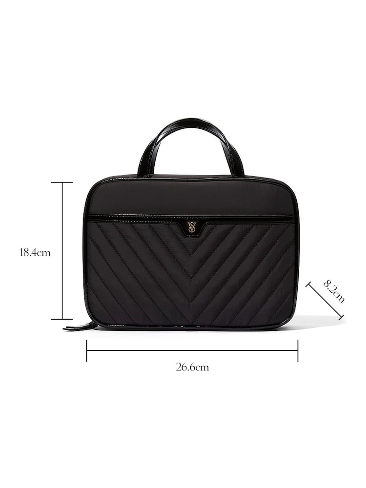 Victoria's Secret Black Jetsetter Hanging Makeup Bag - Image 3 of 3