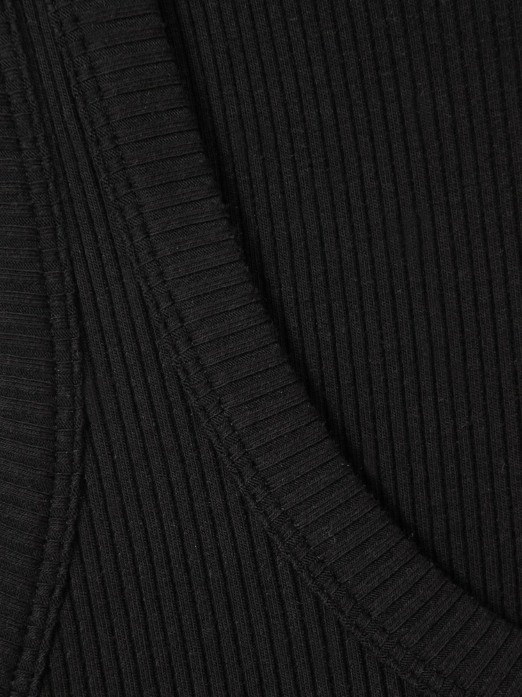 Camiseta sin mangas de mezcla de algodón acanalado Elle de Reiss - Imagen 6 de 6