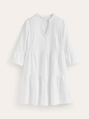 Boden White Sophia 100% Linen Short Dress - Image 5 of 5
