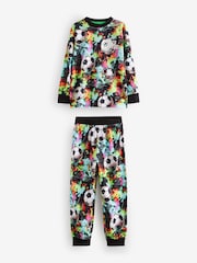 Multi Bright Football Single 100% Cotton Pyjamas (3-16yrs) - Image 5 of 7