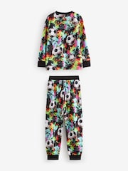 Multi Bright Football Single 100% Cotton Pyjamas (3-16yrs) - Image 6 of 7