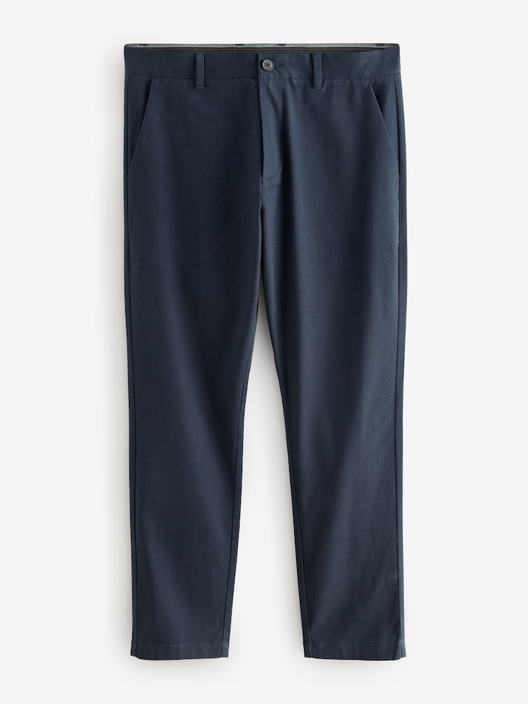 Navy Blue Slim Fit Stretch Chino Trousers 2 Pack - Image 2 of 9