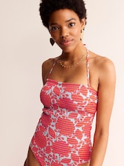 Boden Orange Milos Smocked Bandeau Swimsuit - Image 4 of 6