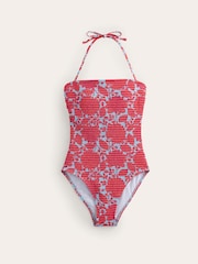 Boden Orange Milos Smocked Bandeau Swimsuit - Image 5 of 6