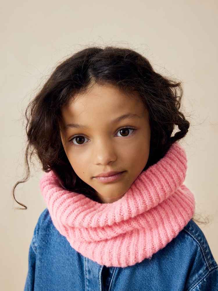 Bright Pink Chunky Rib Snood (1-16yrs) - Image 1 of 5