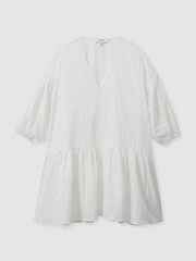 Reiss Hatty Cotton Puff Sleeve Resort Dress - Imagen 2 de 4