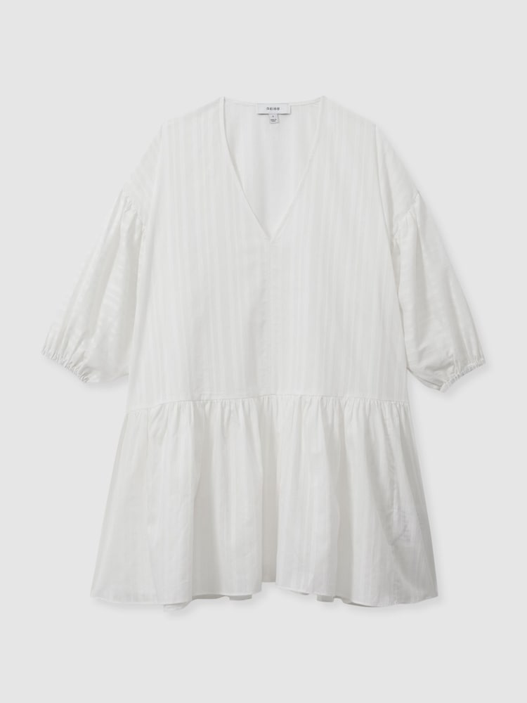 Reiss Hatty Cotton Puff Sleeve Resort Dress - Imagen 2 de 4