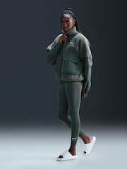 Nike Dark Green Sportswear Classic High-Waisted 7/8 Leggings - Image 1 of 6