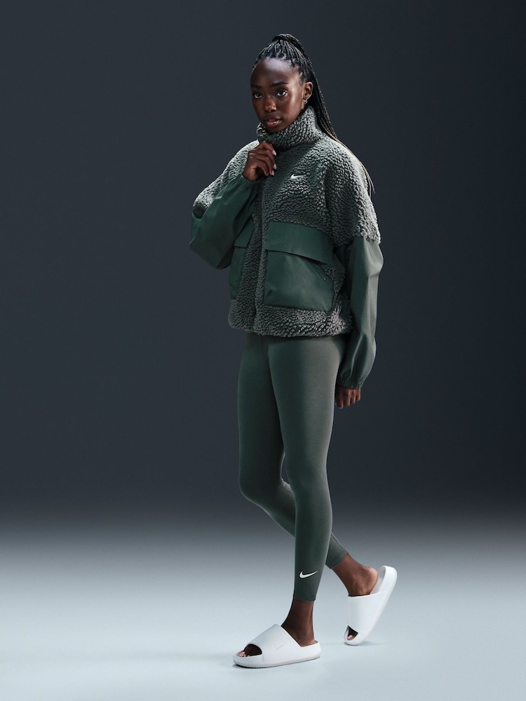 Nike Dark Green Sportswear Classic High-Waisted 7/8 Leggings - Image 1 of 6 Nike Dark Green Sportswear Classic High-Waisted 7/8 Leggings - Image 1 of 6
