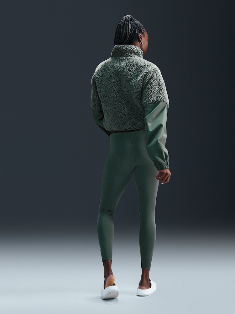 Nike Dark Green Sportswear Classic High-Waisted 7/8 Leggings - Image 2 of 6