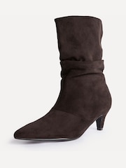 Linzi Brown Mosaic Multiwear Ruched Ankle Boots - Image 4 of 5