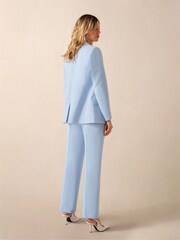 Ro&Zo Blue Petite Straight Leg Trousers - Image 3 of 4