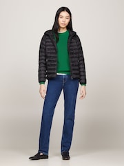 Tommy Hilfiger Denim Black Down-Filled Hooded Zip-Thru Jacket - Image 2 of 6