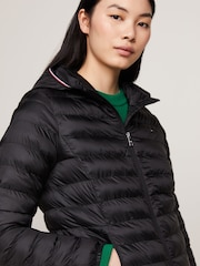 Tommy Hilfiger Denim Black Down-Filled Hooded Zip-Thru Jacket - Image 4 of 6