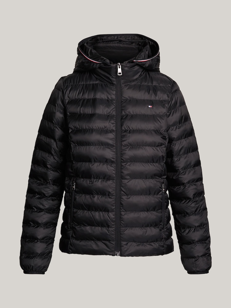 Tommy Hilfiger Denim Black Down-Filled Hooded Zip-Thru Jacket - Image 6 of 6