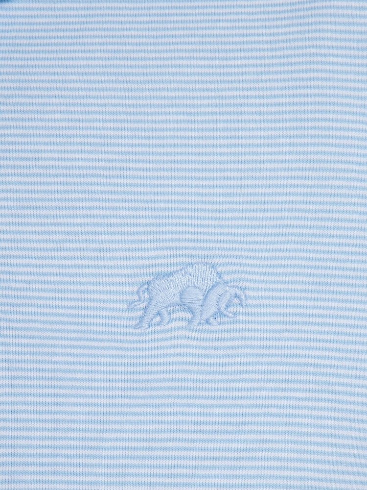 Raging Bull Blue Feeder Stripe Jersey Polo Shirt - Image 7 of 7