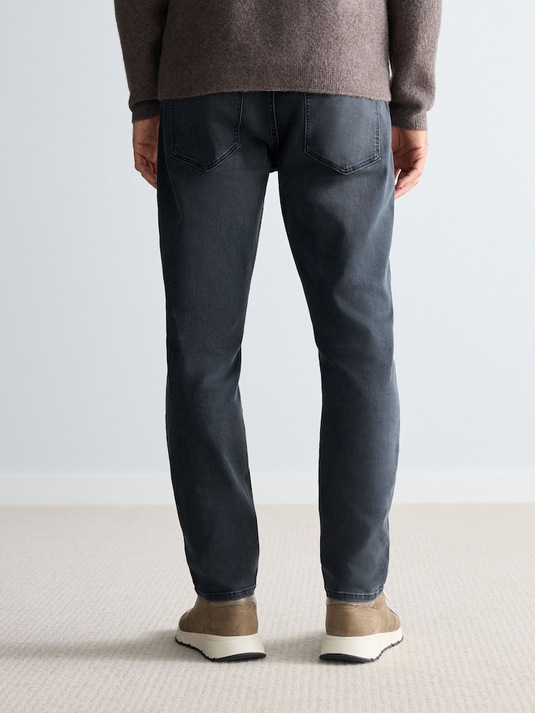 Charcoal Grey Slim Fit Motion Flex Ultra Soft Jeans - Image 3 of 11