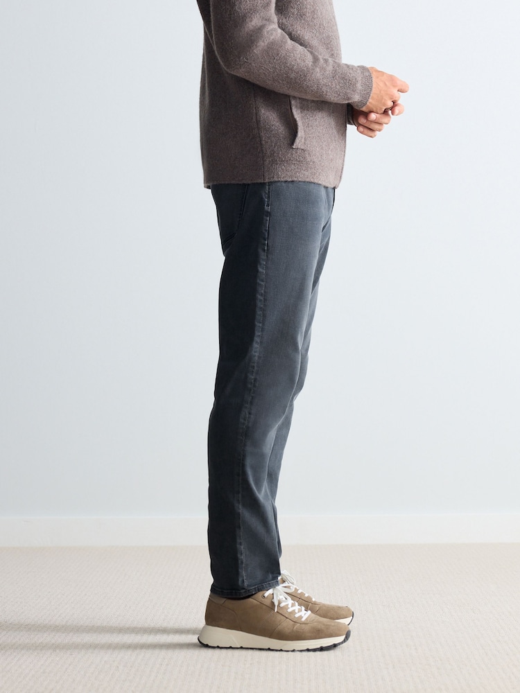 Charcoal Grey Slim Fit Motion Flex Ultra Soft Jeans - Image 4 of 11