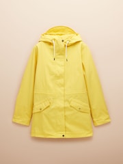 Joules Portwell Yellow Waterproof Raincoat With Hood - Image 10 of 11