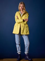 Joules Portwell Yellow Waterproof Raincoat With Hood - Image 3 of 11