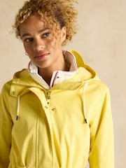 Joules Portwell Yellow Waterproof Raincoat With Hood - Image 7 of 11