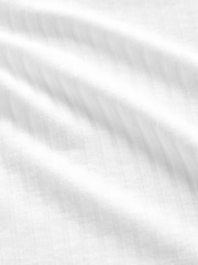 White Bardot Off The Shoulder Summer Ribbed Top - Image 7 of 7