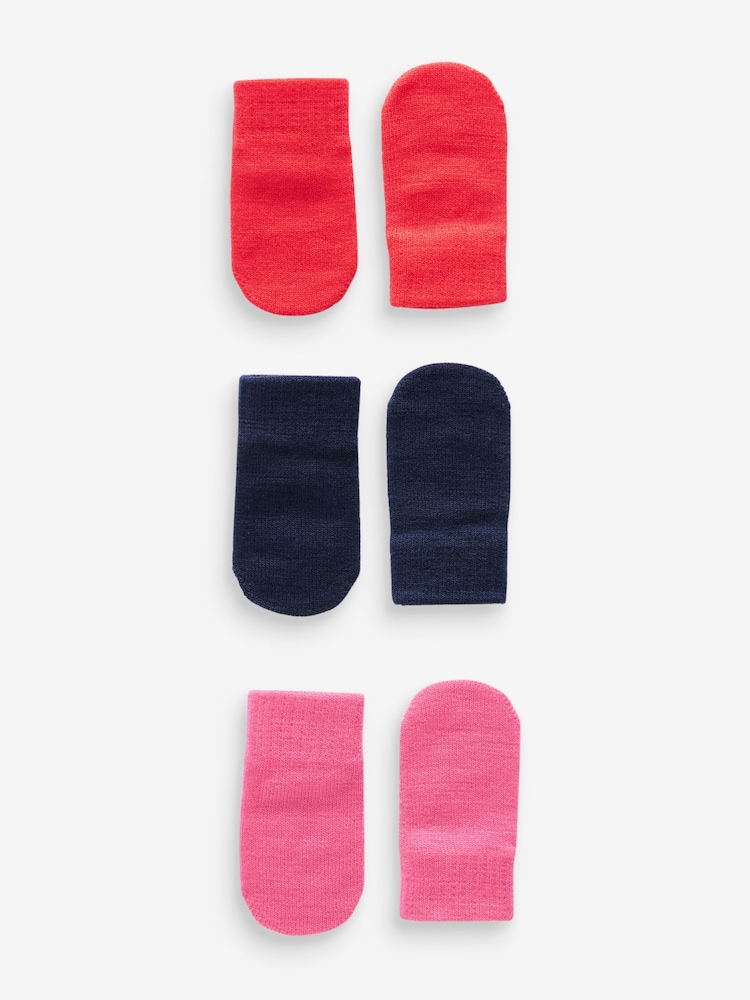 mornarica,rožnata & škrlatna; vijolična - Magic Mittens 3 komplet (3mesecev-6yrs) - Slika 1 iz 1
