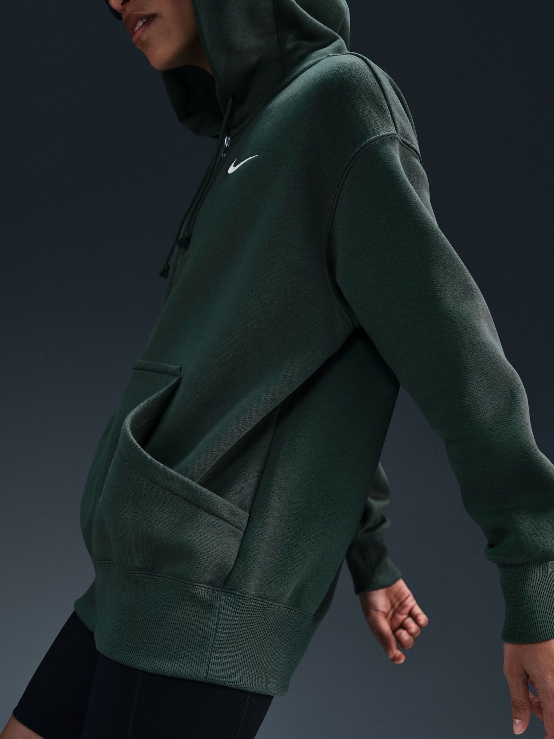 nike hoodie dark green
