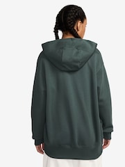 Nike Dark Green Oversized Mini Phoenix Fleece Swoosh Full Zip Hoodie - Image 7 of 8
