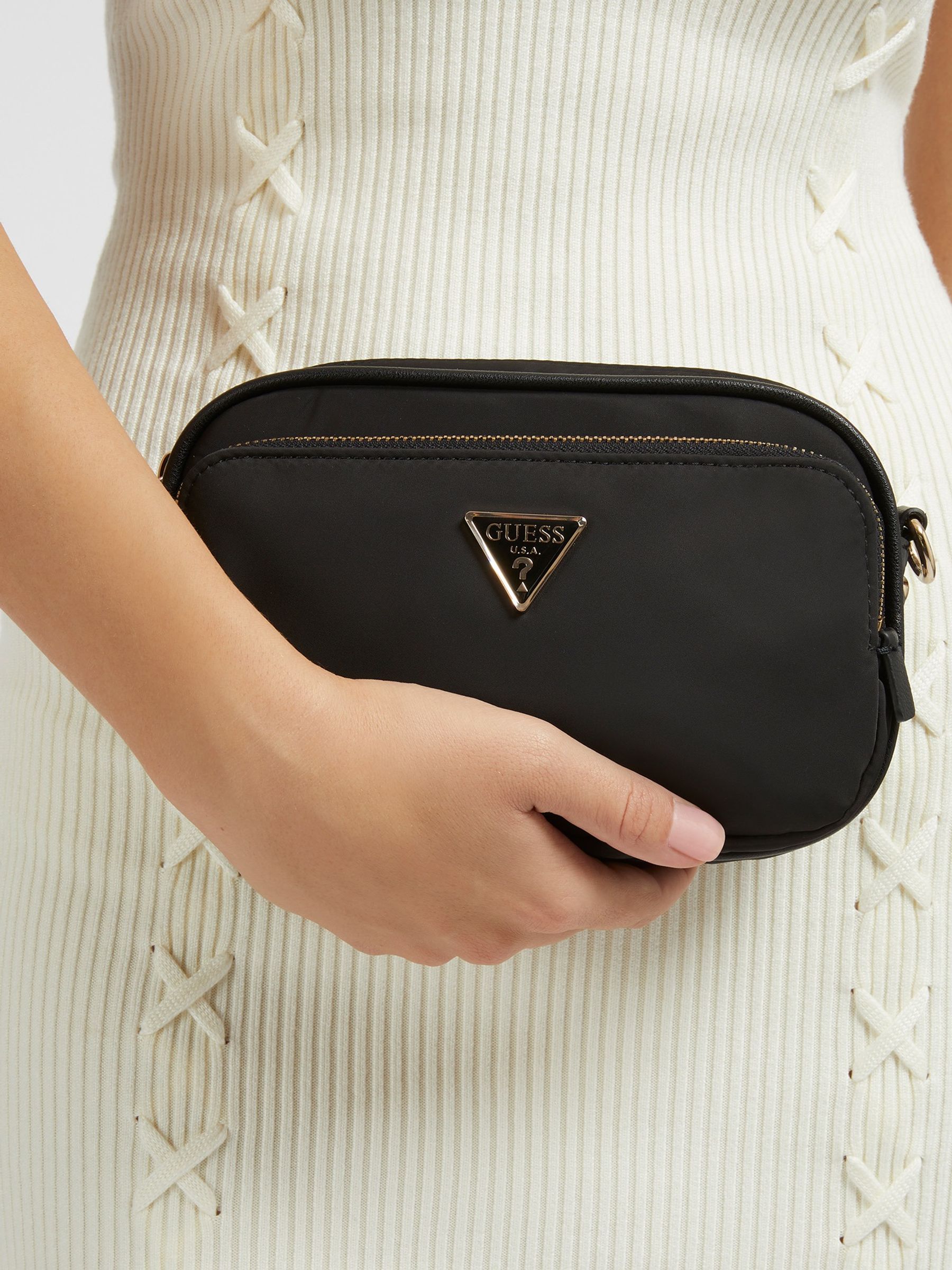 GUESS Eco Gemma Crossbody Camera Bag Black