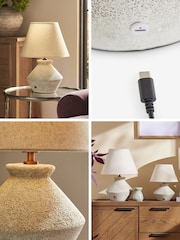 Grey Kineton Large Rechargeable Wireless Table Lamp - Image 2 of 7